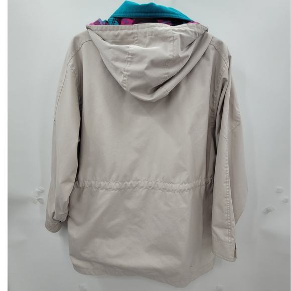 Pacific Trail Vintage 80s Plaid Lined Zip Snap Multi Pocket Hooded‎ Barn Jacket - Picture 3 of 16